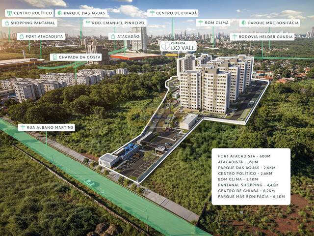 #1916 - Apartamento para Venda em Cuiabá - MT
